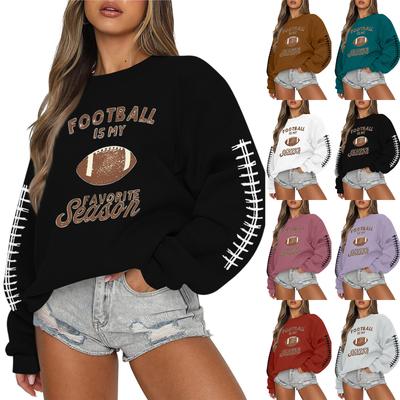 Women's Casual Fashion Round Neck Long Sleeve Halloween Printed Sweatshirt