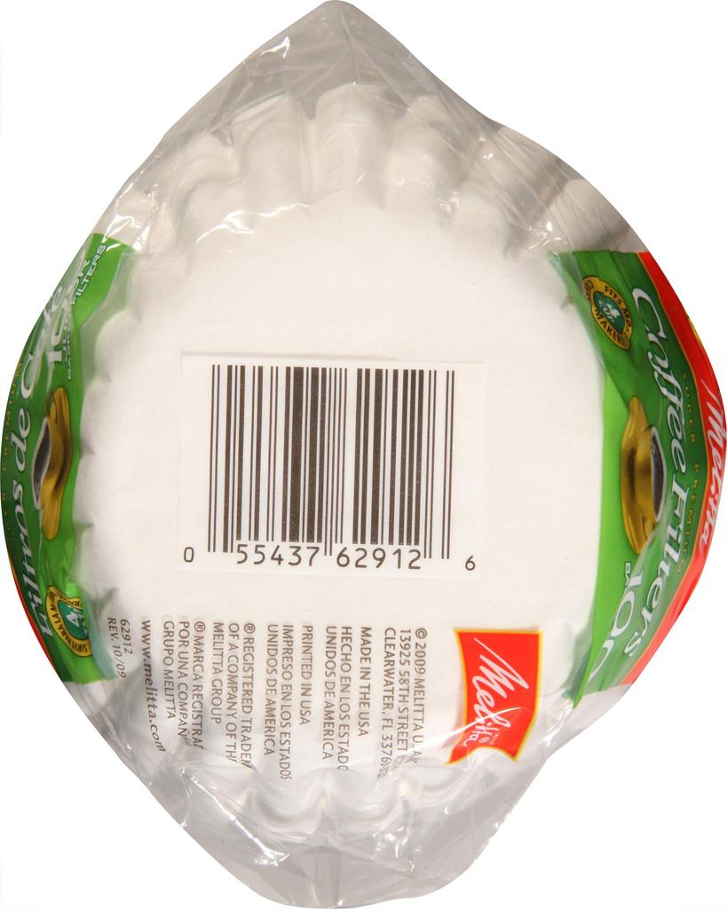 Melitta Basket Coffee Filters, White (4 To 6-Cup), 100-Count