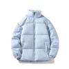 New Couples Stand Collar Cotton-padded Jacket Loose Short Unisex Padded Cotton-padded Bread Coat In Winter.