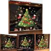 Christmas Scene Pvc Static Cling Window Decal With Santa And Tree For Holiday Decor