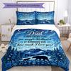 Love You Dad Blanket 3‑Piece Bedding Set,Soft Breathable Duvet Cover & 19 Pillowcases,Multi‑Purpose for Bedroom Dorm Guest Room,Great Festival Birthda
