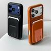 Card Slot Wallet Bracket Phone Case for iPhone 17 AIR 16 15 14 13 Pro Max Plus Shockproof Armor Protective Bumper Cover