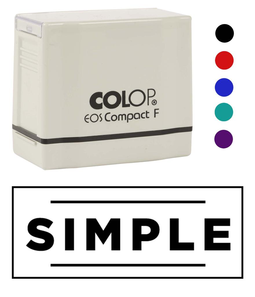 Printtoo Simple Self Inking Rubber Stamp Pre-Inked Office Stamp- Home Office Business Stationery, 47 x 20 mm