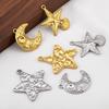 5pcs Stainless Steel Large Sun Star Moon Charms for DIY Women Necklace Bracelet Earrings Pendant Jewelry Craft Making Supplies