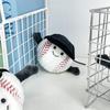 Soft And Adorable Plush Baseball Hat Charm With Short Fur For Hanging Bag