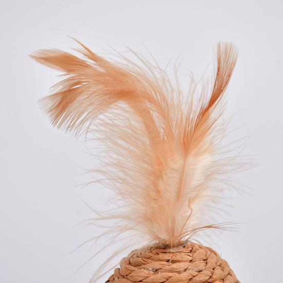 1 Set Cat Toy Felt Sisal Rattan Ball Cat Scratching Post with Bell Feather Large Size Furniture Protection Cat