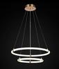 Sonic double - chandelier 60cm - double ring LED white gold