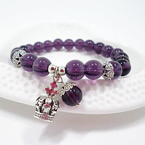 Red Agate Crystal Beaded Bracelet for Women - Handcrafted Couple Jewelry