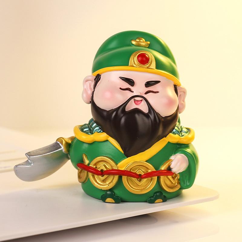 Mythology Wealth God Resin Car Decor Feng Shui Gift For Prosperity And Good Fortune