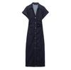 European and American Women's Midi Slim-Fit Shirt Dress - New 2025 Autumn/Spring Collection