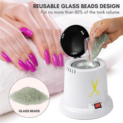 High Temperature Glass Ball Sterilizer Manicure Equipment with Quartzite Beads Nail Art Tools Pot Sterilizer Box for Salon Use