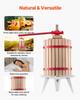 Fruit Wine Press Manual Press for Wine Making 4.75 Gal/18L Wood Basket