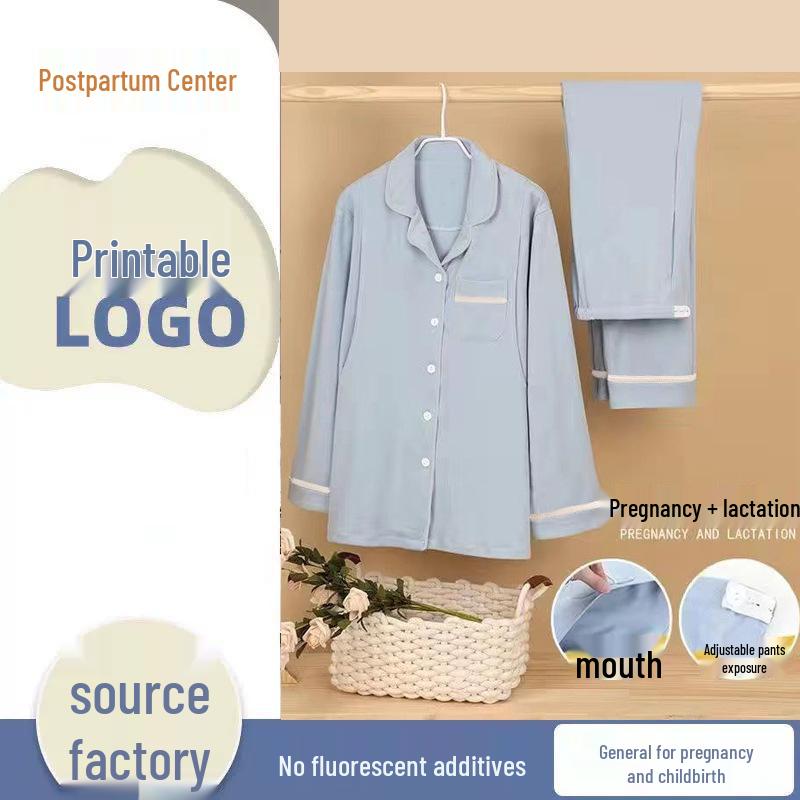 

Customizable Pure Cotton Nursing Pajamas for Postpartum Care Moms Medium