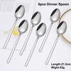 4/6/16/24Pcs Elegant Sliver Tableware Set Stainless Steel Cutlery Mirror Thin Fork Spoon High Polish Western Dinner Set4