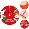 Christmas Tree Skirts Santa Claus Snowflake Printed Xmas Tree Bottom Decor Mat Merry Christmas Home Party Supplies Decoarations