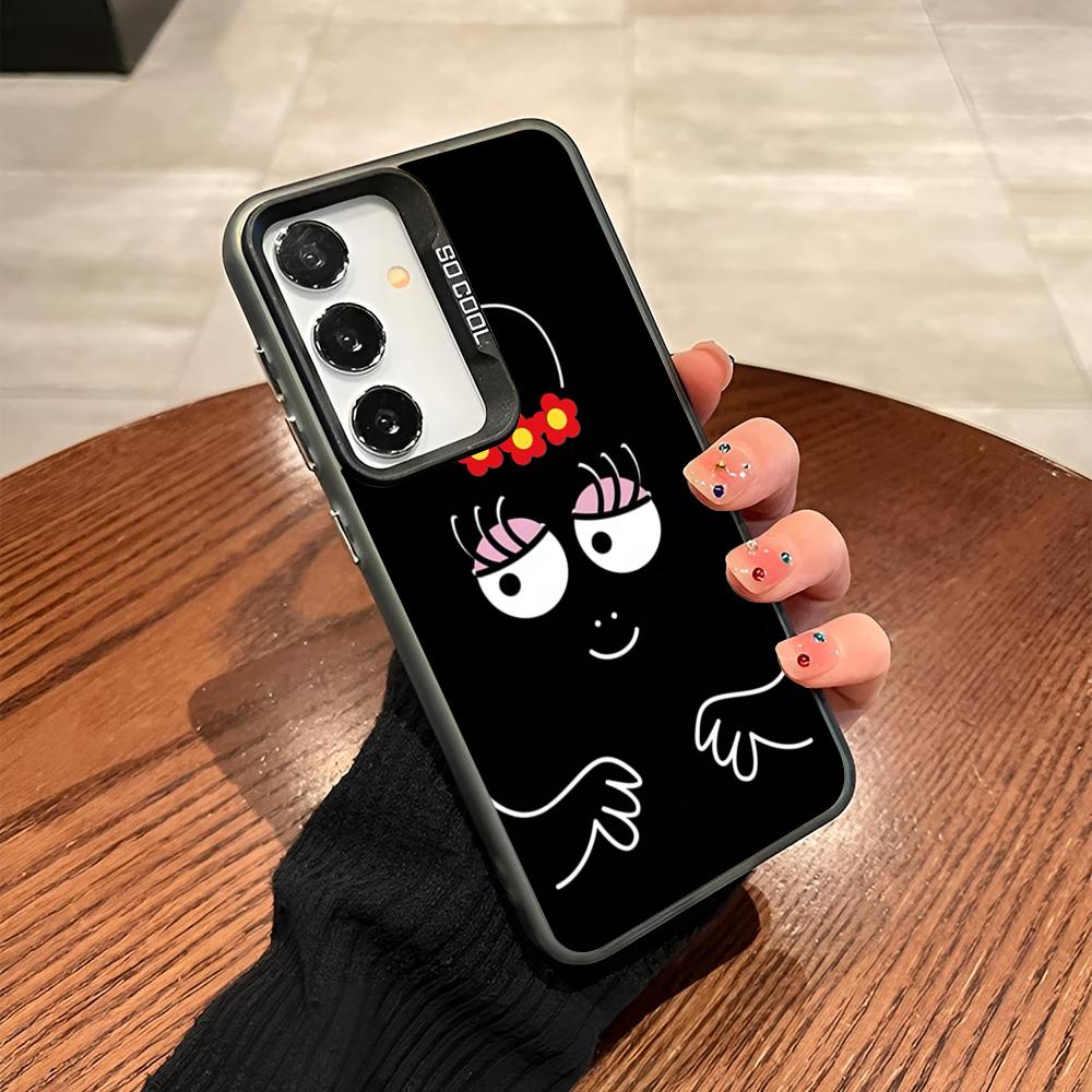 Barbapapa Phone Case For Samsung Galaxy S24 S23 S22 S21 S20 Note20 Ultra Plus Fe Colored Silver Cover