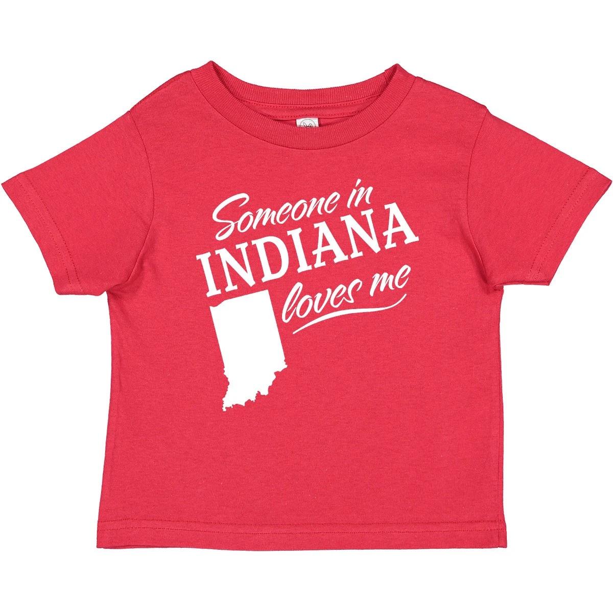 Inktastic Someone In Indiana Loves Me Baby T-Shirt Home Family Grandparents Kids 120