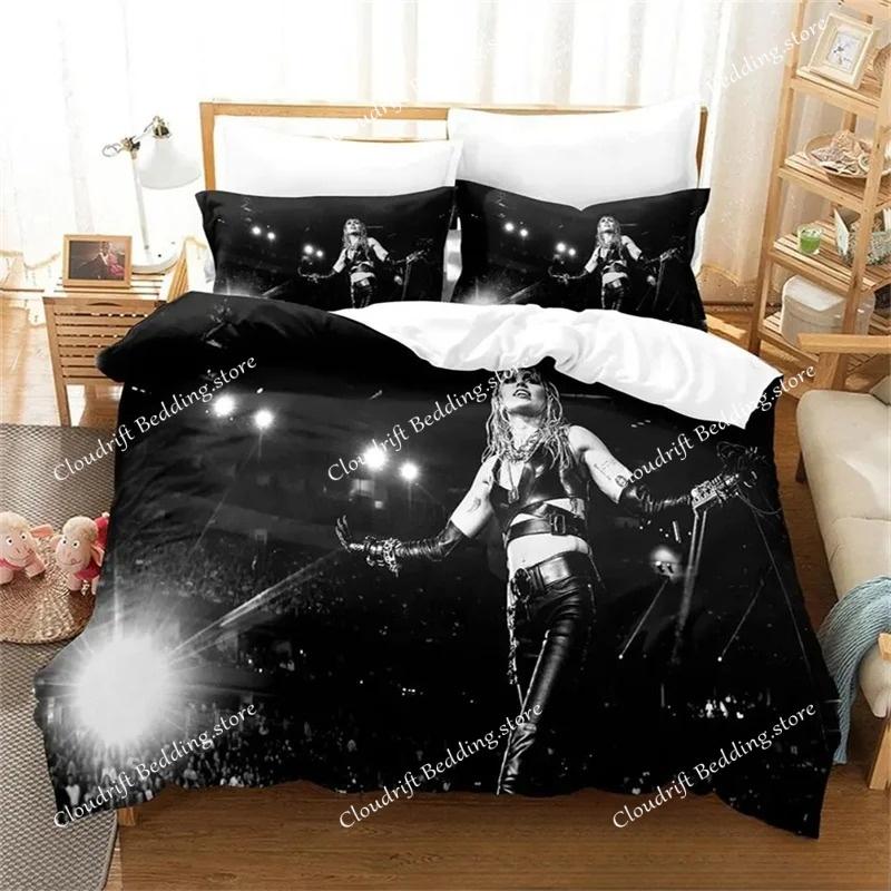 Fashion 3D Print Singer M-Miley Cyrus Bedding Set Boys Girls Twin Queen Size Duvet Cover Pillowcase Bed Kids Adult Duvet Cover