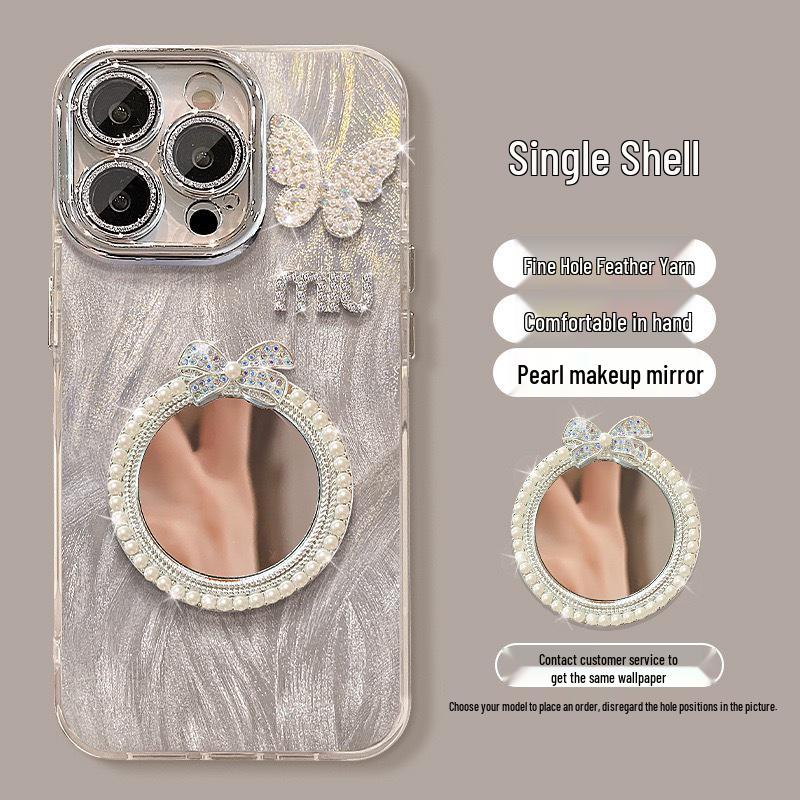 Elegant Butterfly Mirror Case for OPPO Reno15/Find X9/A6/K12X