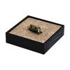 Square Wooden Storage Box Sturdy with Raised Edges for Entryway Table