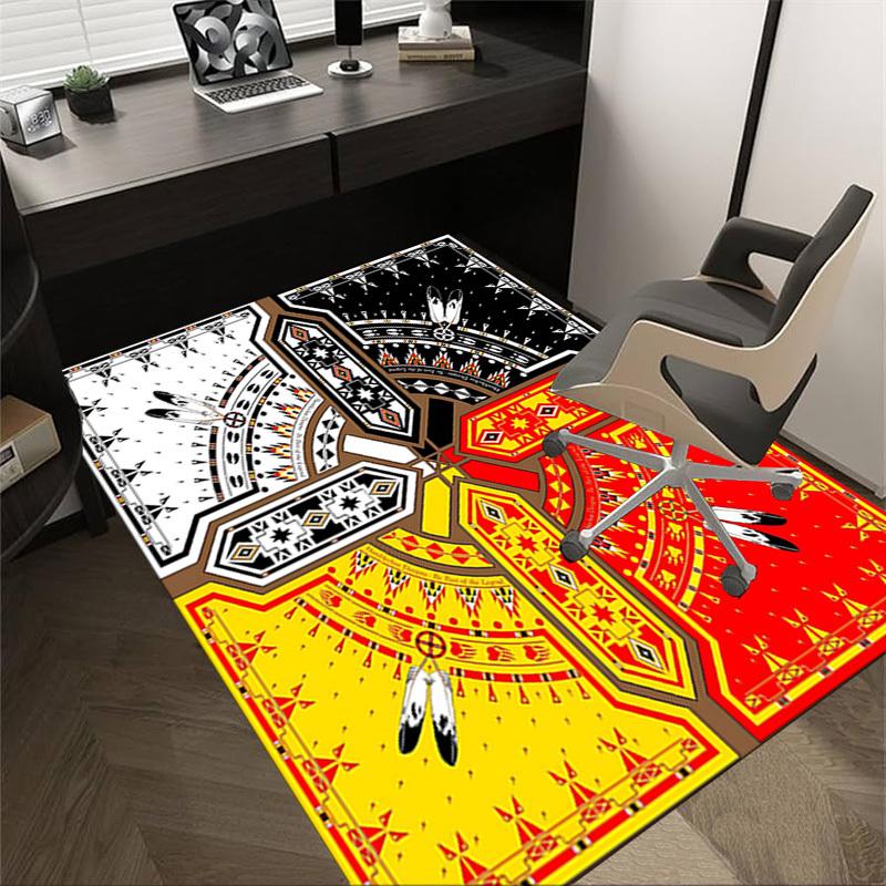 

1PC Native American Patterns Extra Large Non-Slip Floor carpet, Office, family, bedroom, Studio - Large Area Rug Indoor Rugs, Vibrant Colors-A250 60cm by 90cm