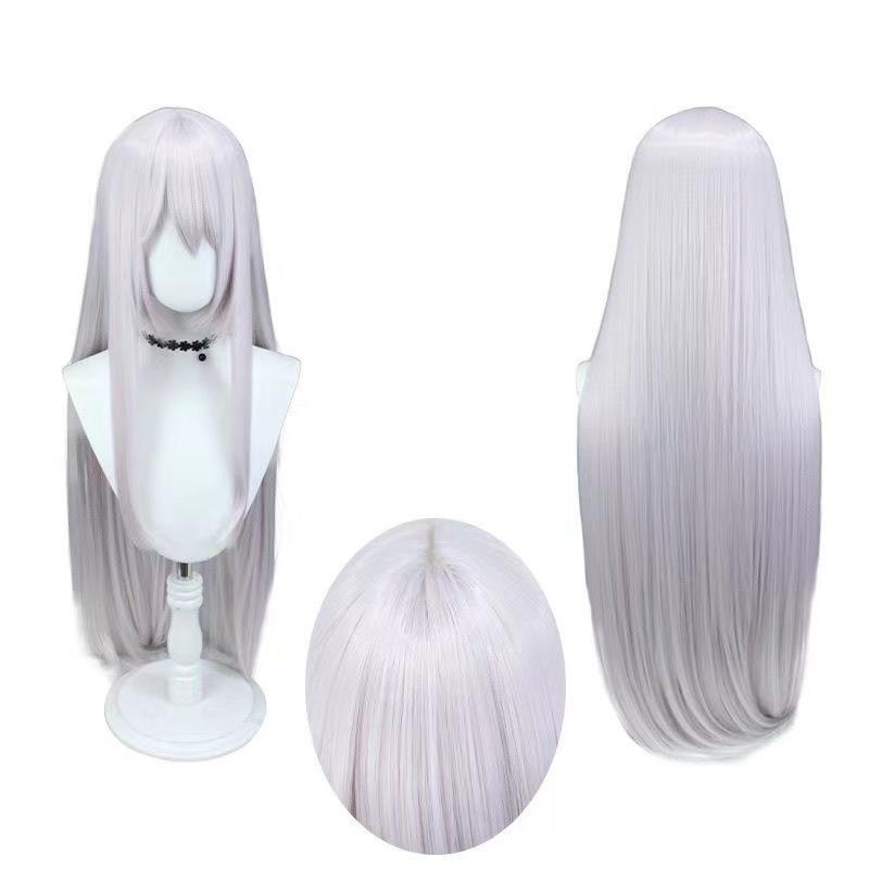 Collapse 3 Selim Cos Wig White Powder Long Hair Silicone Scalp Japanese Simulation Head