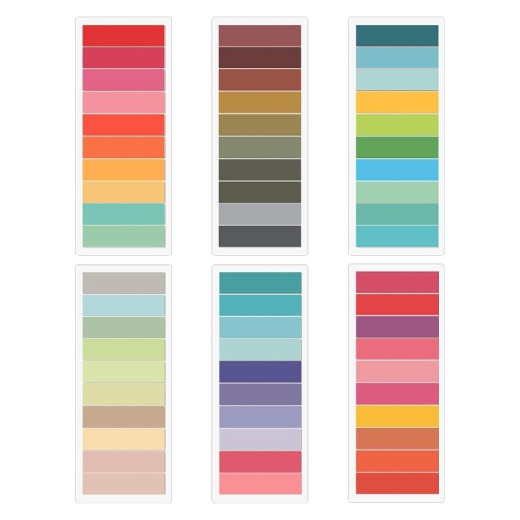 

6 Pcs Coloured Index Tabs Simple Stickier Note Adhesive Stickier Pad Memos Pad for Office