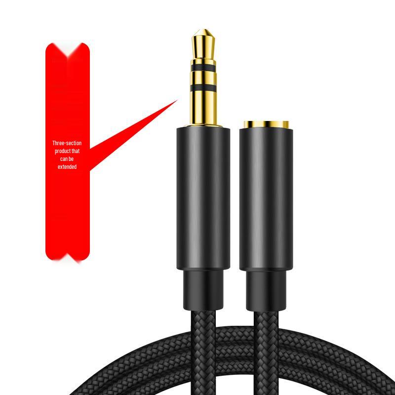 

3.5mm Male to Female Audio Extension Cable for Headphones, Speakers, Microphones, Computers, and Mobile Phones 0.5m