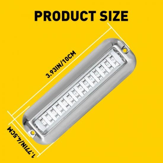 42LED Underwater Boat For MARINE Transom Light 316 Steel Stainless Pontoon Green
