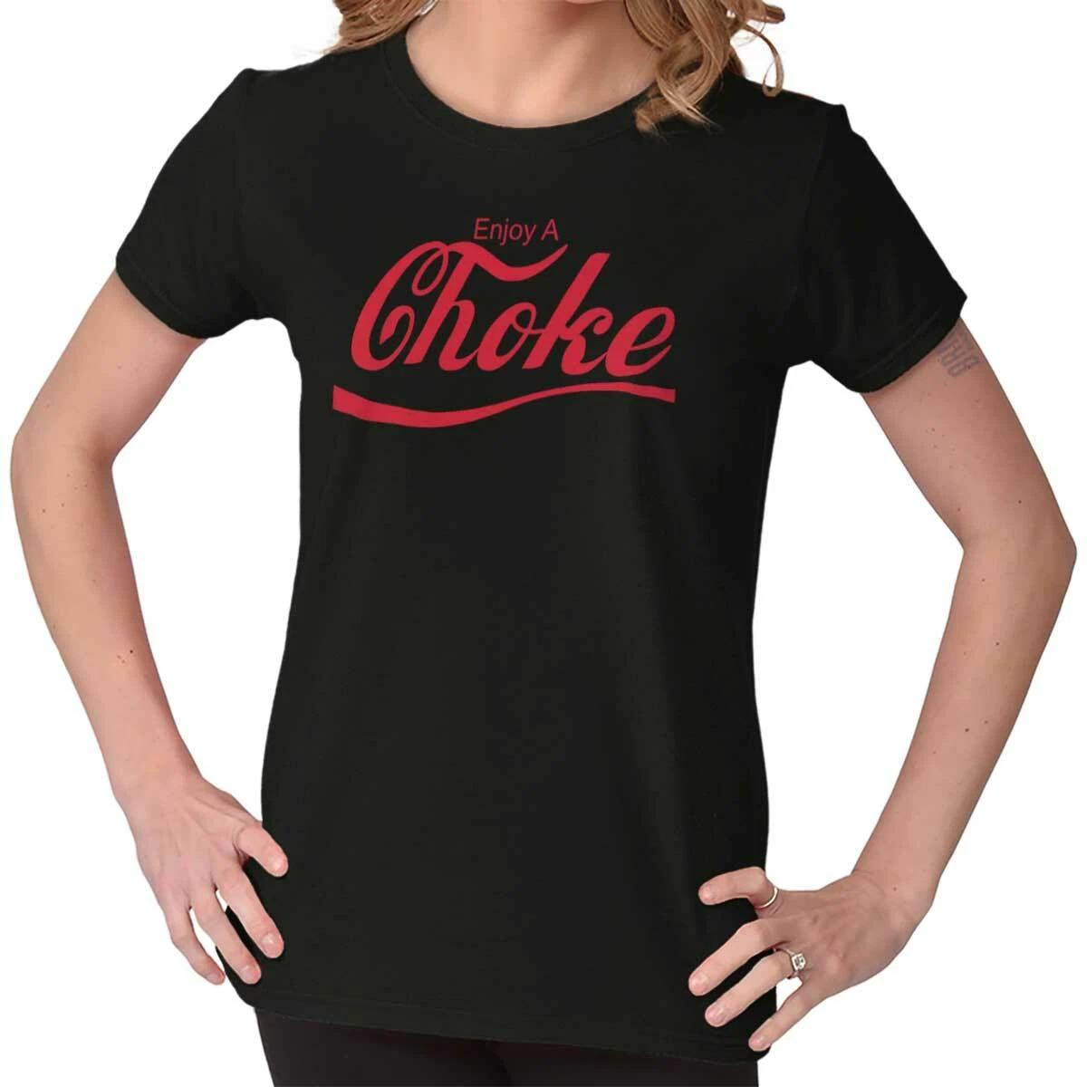 Funny Jujitsu Fight Humor Enjoy A Choke Joke Graphic T Shirts for Women T-Shirts S