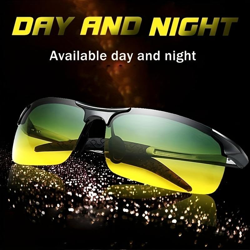 1pc Day & Night Vision Driving Glasses - Sporty Eyewear for Men & Women Perfect for Running Hiking & Fishing