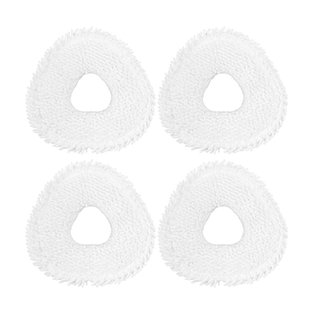 Set of 4 Sweeping Robot Vacuum Cleaners Washable Mop Cloth Sweeping Robot Replacement Fiber Material for Narwal J4
