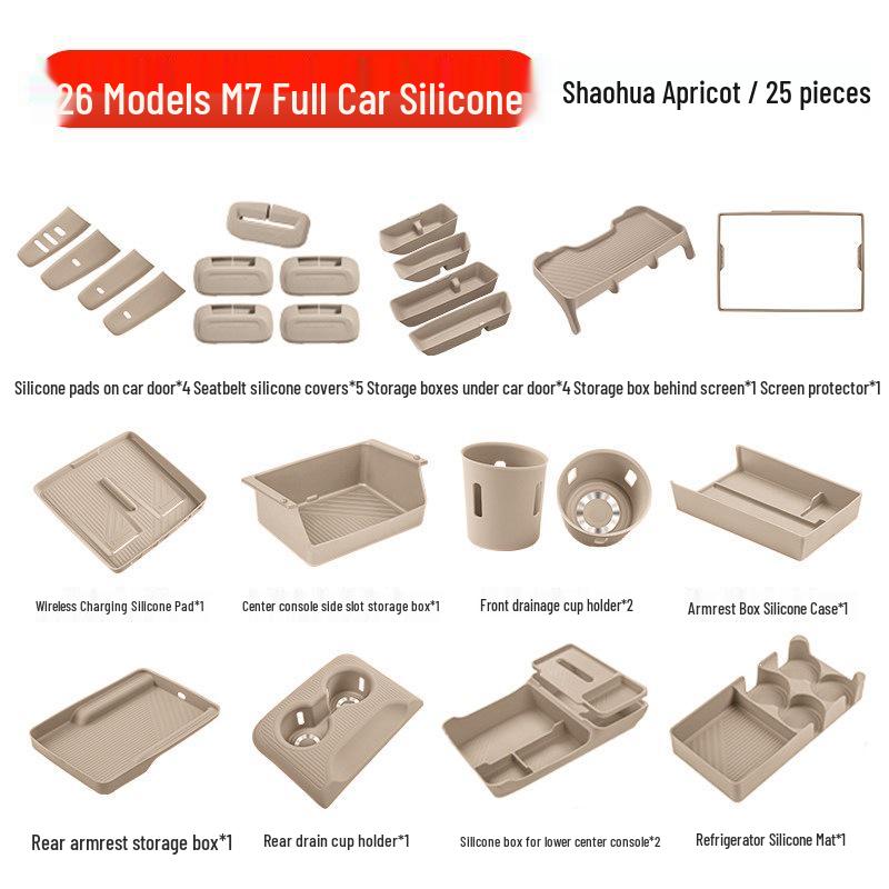 Essential Silicone Mat Set for AITO M7, M8, M9 Interior Decoration - Fits 26 Models