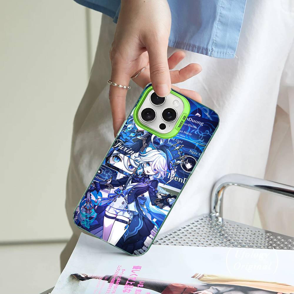 

Чехол для телефона Genshin Impact Furina для IPhone 17 Air 16 15 14 13 12 11 Pro Max Цветной Жесткий Чехол iPhone 12