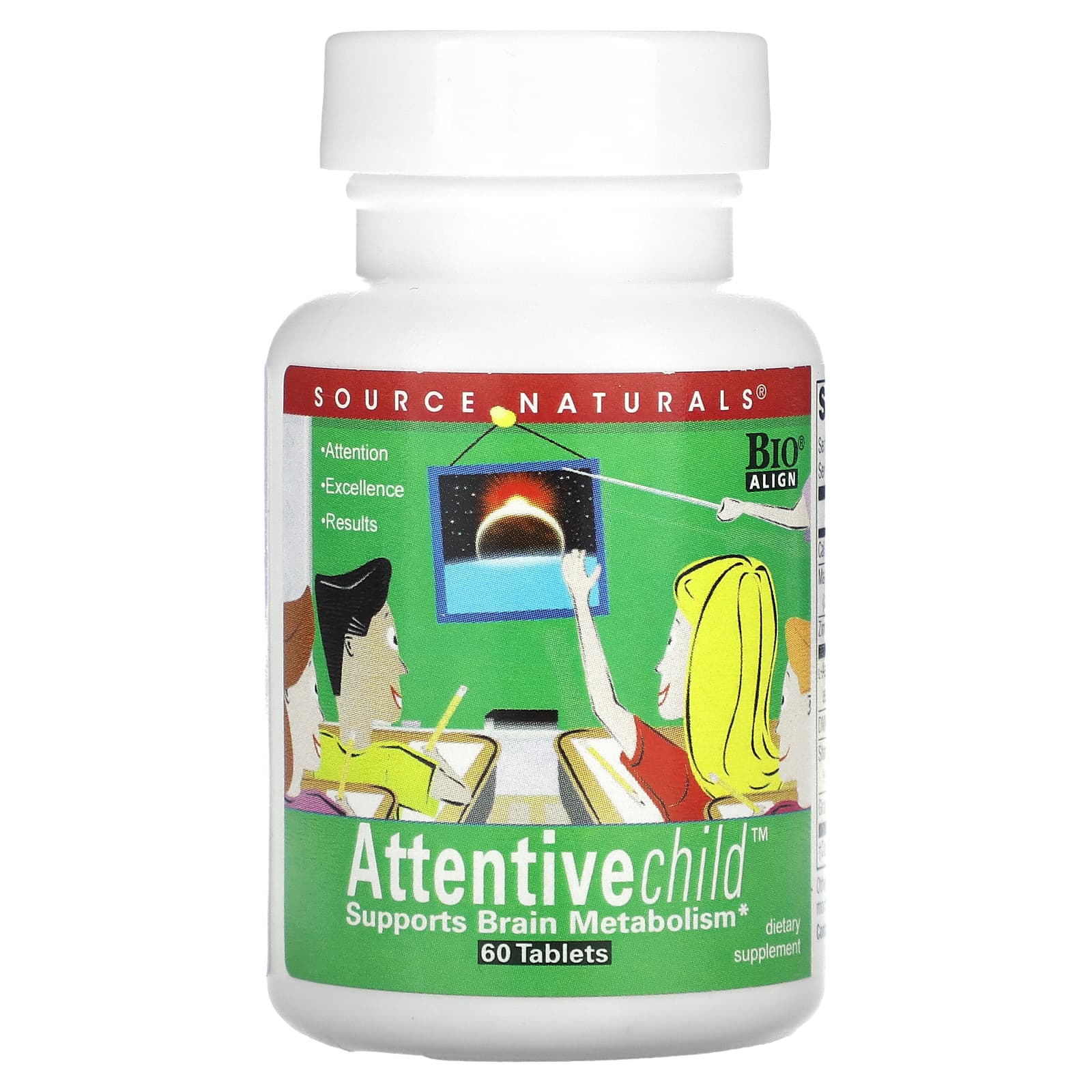 

Source Naturals, Attentive Child, 60 Tablets