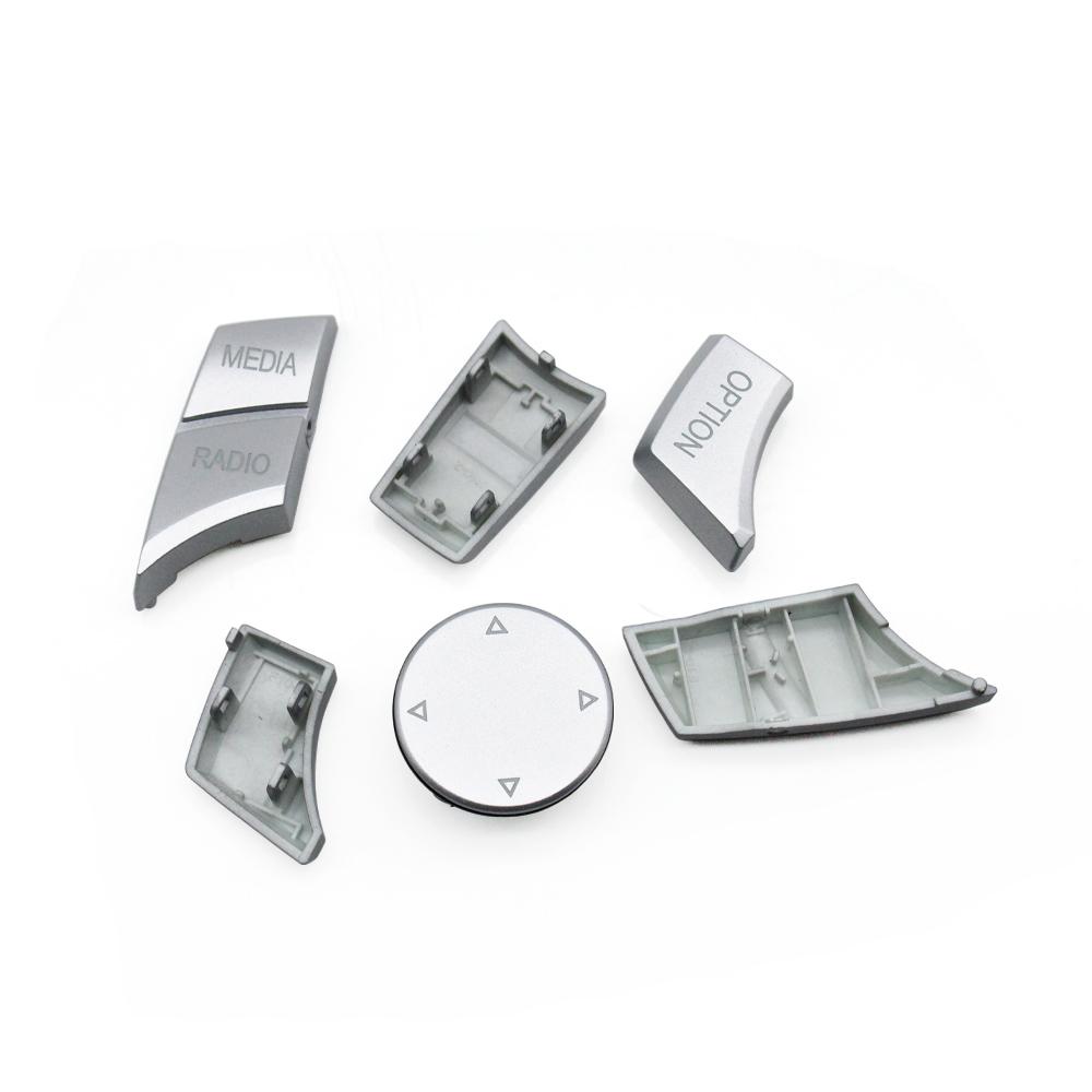 Ασημί Αυτοκίνητο CIC IDrive Κάλυμμα Κουμπιού Ελέγχου Πολυμέσων Για BMW Σειρές 1 3 5 6 7 X3 X4 X5 X6 F20 F21 F30 F31 F07 F10 F11 F06