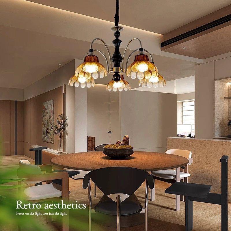 French Mid-Century Style Romantic Chandelier for Living Room & Bedroom