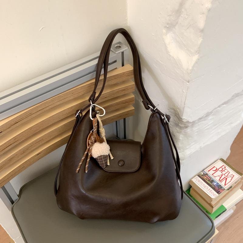Tragetasche mit großem Fassungsvermögen, Damenmodische und hochwertige Retro-Einzelschultertasche, Pendlerrucksack