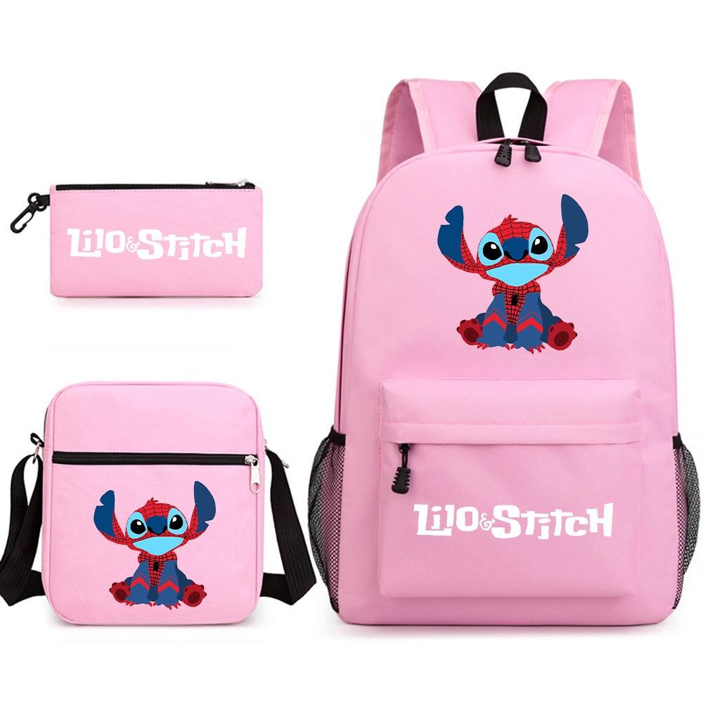 Lilo Stitch Cartoon Kids Boys Backpack Large Capacity Travel School Bag