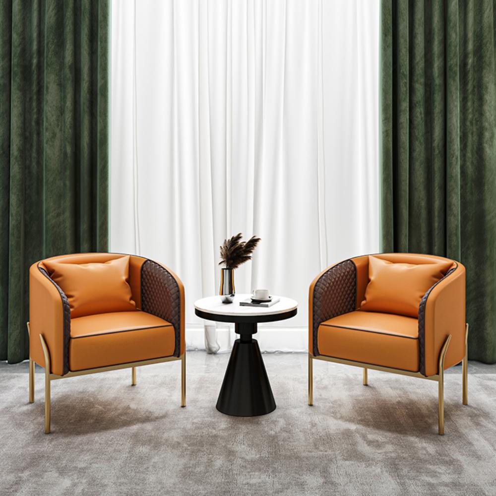 Light Luxury Single Sofa Chair Nordic Modern Living Room Leisure Chair Hotel Beauty Salon Reception Negotiation Chairs