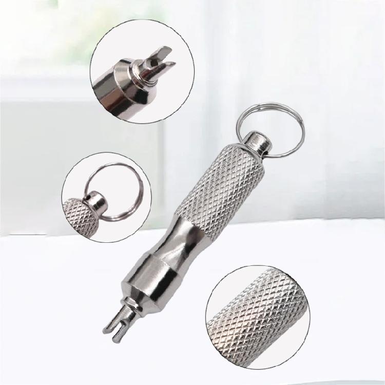 Practical Convenient Lightweight Tire Valves Wrench Keychain Disassembly Tool Suitable For Quick Access During Long Trip