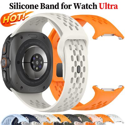 Soft Breathable Silicone Band for Samsung Galaxy Watch 7 Ultra 47mm Sports Loop Strap No Gaps Bracelet for Galaxy Ultra 2025