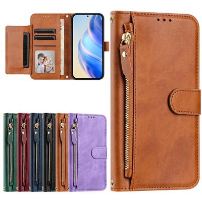 Αναδιπλούμενη Θήκη για Tecno Camon 12 19 20 30 Premier 30S Pro 4G 5G Δερμάτινο Πορτοφόλι Κάλυμμα Θήκη με Υποδοχή Καρτών Τσάντα Περίβλημα με Φερμουάρ
