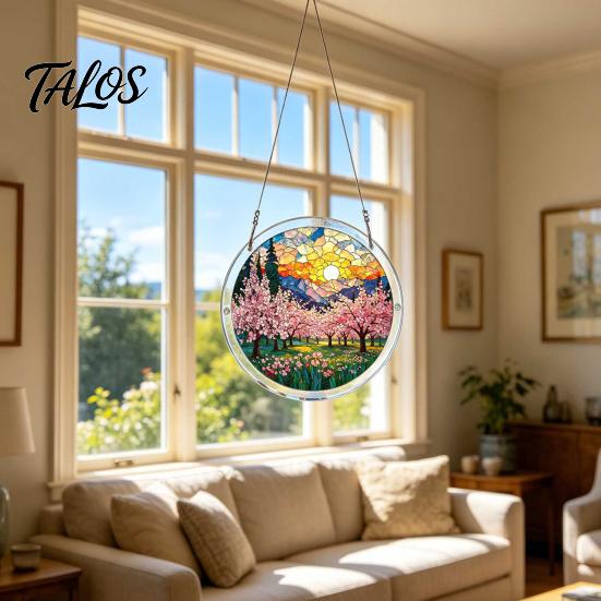 Puzzle Gift for Adults Acrylic Suncatcher, Artistic Window Hanging Ornament, 7.48 Inch Sun Satisfying Weekend Project Catcher Decoration, Ideal