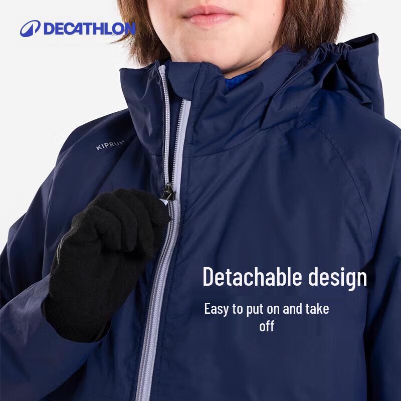 Wiatroszczelna kurtka trekkingowa 3 w 1 dla dzieci Decathlon