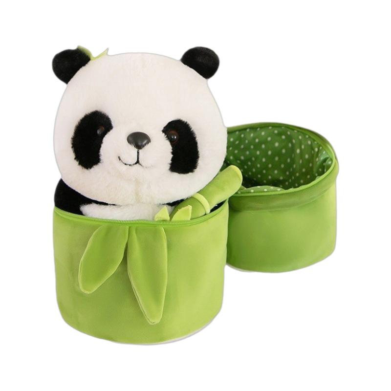 Bamboo Panda Plush Toy: Cute Floral Stuffed Animal Sleep Companion & Cloth Doll - Ideal Children's Birthday Gift for Girls