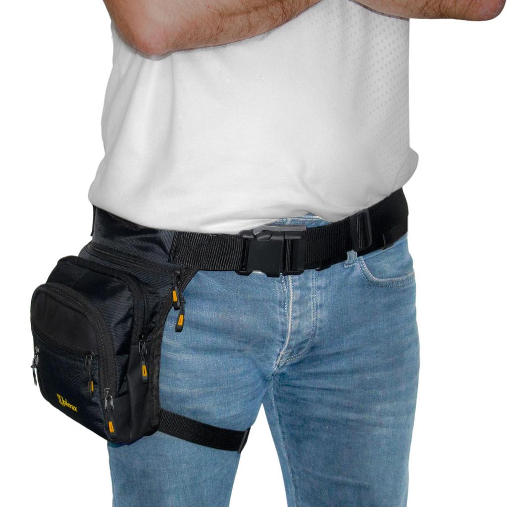 Lederax LD242 Bolso impermeable de lino para pierna para hombre