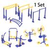 1Set 1/12 Dollhouse Outdoor Park Fitness Equipment Model Dollhouse Sportscene Decoration Toys Micro Scene Construction Props