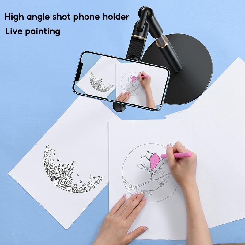 Eary Phone Holder For Desk Flexible Adjustable Multi-Functional Stand For Video Recording Compatible With 4.7-7 Inches Devices