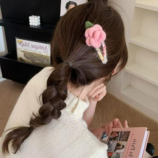 

Элегантная заколка для волос в виде фетрового цветка PreeKr для женщин - Простой аксессуар-краб для прически